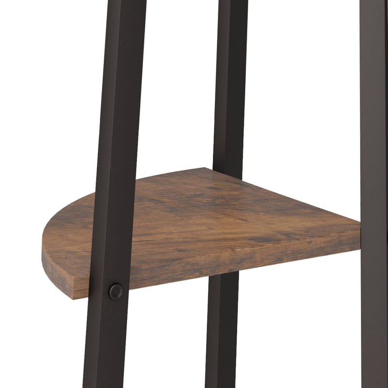 5-Tier Corner Shelf Dark Brown and Black 45.5x31.5x180 cm Payday Deals