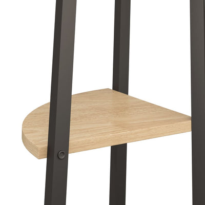5-Tier Corner Shelf Light Brown and Black 45.5x31.5x180 cm Payday Deals
