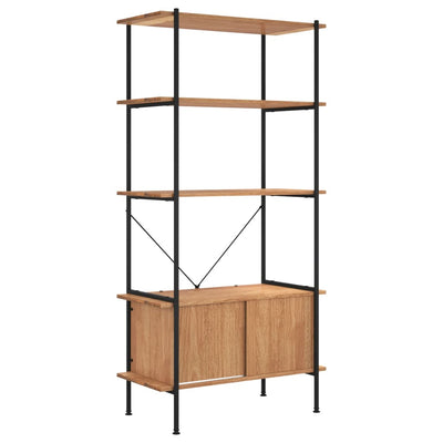 5-Tier Shelving Unit with Cabinet 80x40x163 cm Steel and Engineered Wood Payday Deals