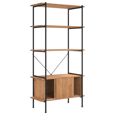 5-Tier Shelving Unit with Cabinet 80x40x163 cm Steel and Engineered Wood Payday Deals