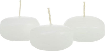 50 Pack of 4 Hour White Floating Candles - 4cm diameter - wedding party decoration Payday Deals