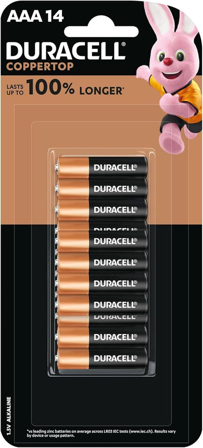 Duracell Coppertop AAA Batteries (Pack of 14)