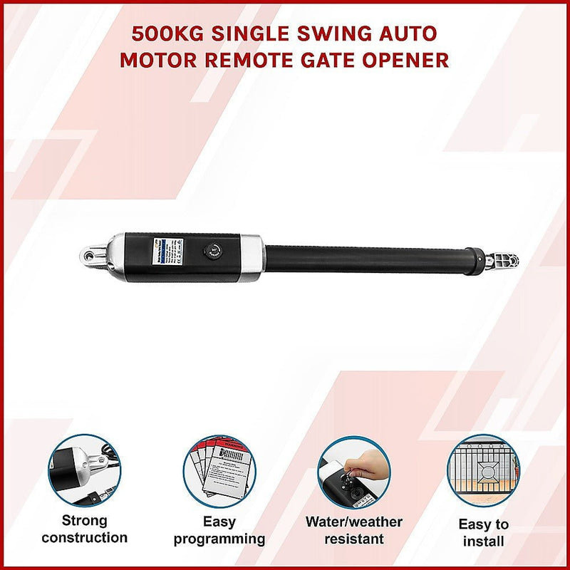 500KG Single Swing Auto Motor Remote Gate Opener Payday Deals