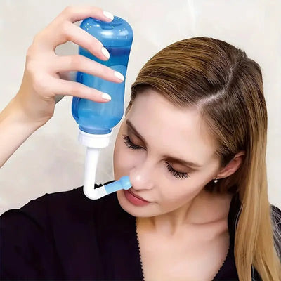 500ML Neti Pot Sinus Rinse Bottle Nose Wash Cleaner Nasal Irrigation Kit