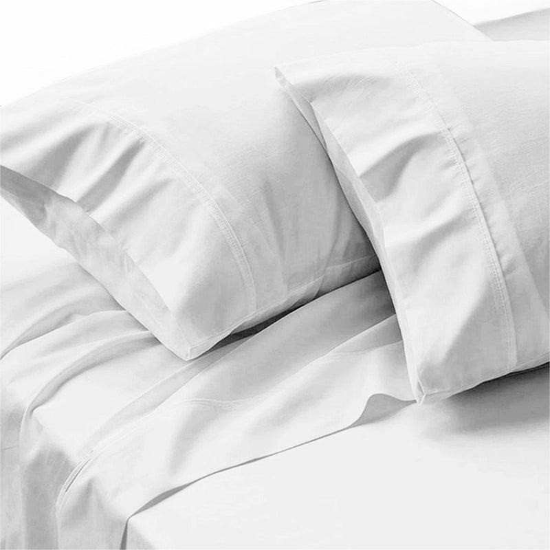 500TC Ramca White Egyptian Cotton Sheet Set Queen Payday Deals