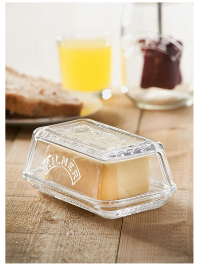 Kilner Glass Butter Dish Dishwasher Microwave Safe Container Tableware 