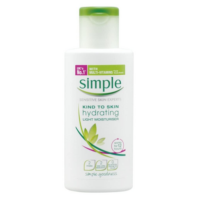 Simple 125ml Sensitive Skin Experts Hypoallergenic Hydrating Light Moisturiser 