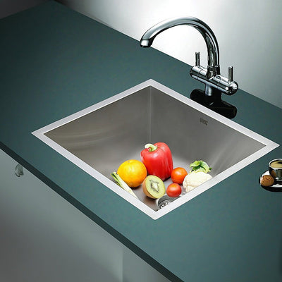 510x450mm Handmade Stainless Steel Undermount / Topmount Kitchen Laundry Sink with Waste Payday Deals