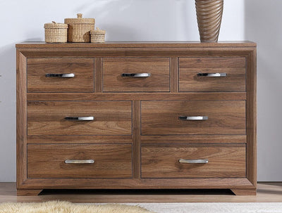 Farmhouse 7 Drawers Chest of Drawers Dresser Lowboy Bedroom Storage Cabinet