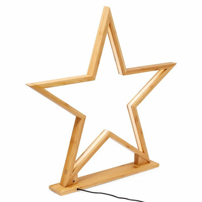 52cm Bamboo Star LED Table Desk Lamp Light Modern Designer - Natural Payday Deals