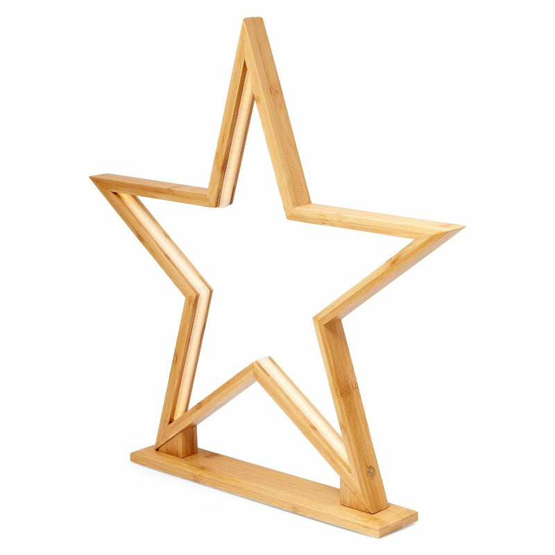 52cm Bamboo Star LED Table Desk Lamp Light Modern Designer - Natural Payday Deals