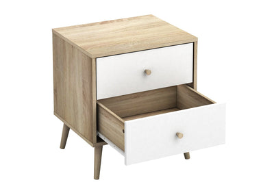 Bedroom Bundle Adriana 5 Drawers Chest of Drawers Dresser with 2 Bedside Tables