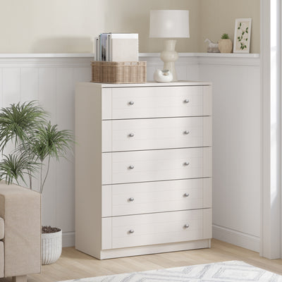 Harriet 5 Drawer Chest of Drawers Dresser Tallboy - Elegant Storage Solution for Compact Spaces