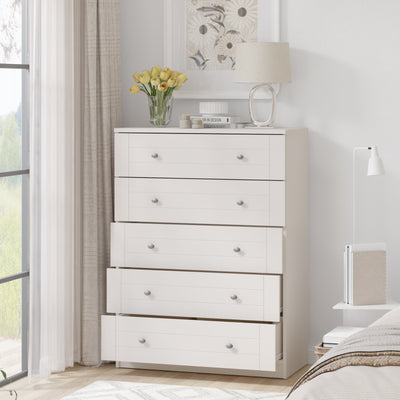 Harriet 5 Drawer Chest of Drawers Dresser Tallboy - Elegant Storage Solution for Compact Spaces