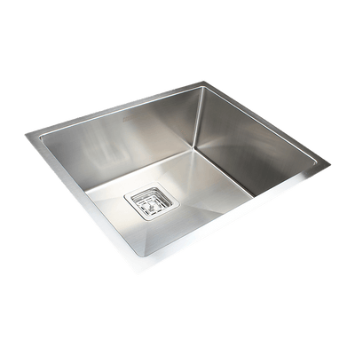 550x455mm Handmade 1.5mm Stainless Steel Undermount / Topmount Kitchen Sink with Square Waste Payday Deals