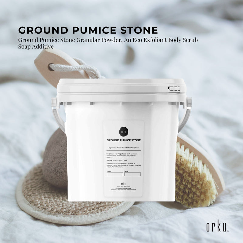 5Kg Ground Pumice Stone Granular Powder Tub Exfoliant Body Scrub Soap Additive Payday Deals