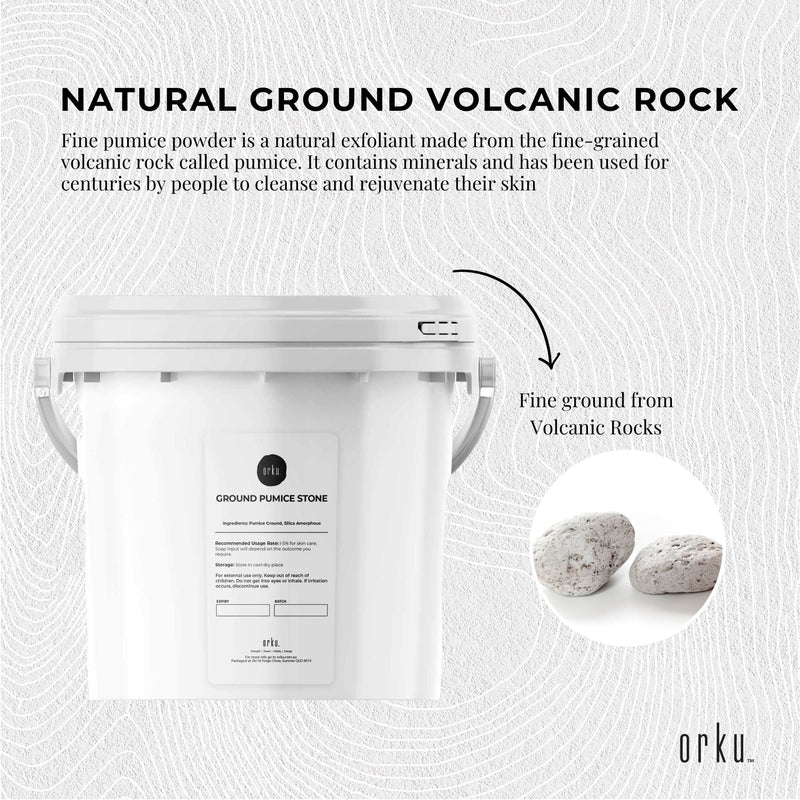 5Kg Ground Pumice Stone Granular Powder Tub Exfoliant Body Scrub Soap Additive Payday Deals