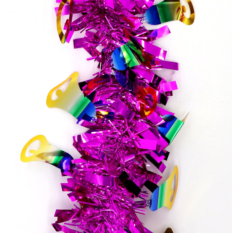 5x 2.5m Christmas Tinsel Xmas Garland Sparkly Snowflake Party Natural Home Décor, Bells (Hot Pink) Payday Deals
