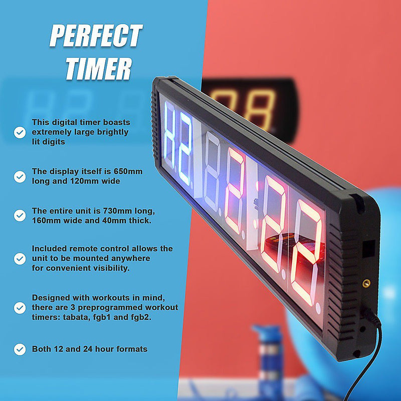 6 Digit Digital Timer Interval Fitness Clock Payday Deals