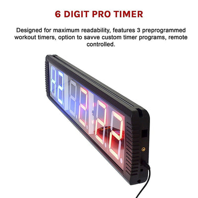 6 Digit Digital Timer Interval Fitness Clock Payday Deals