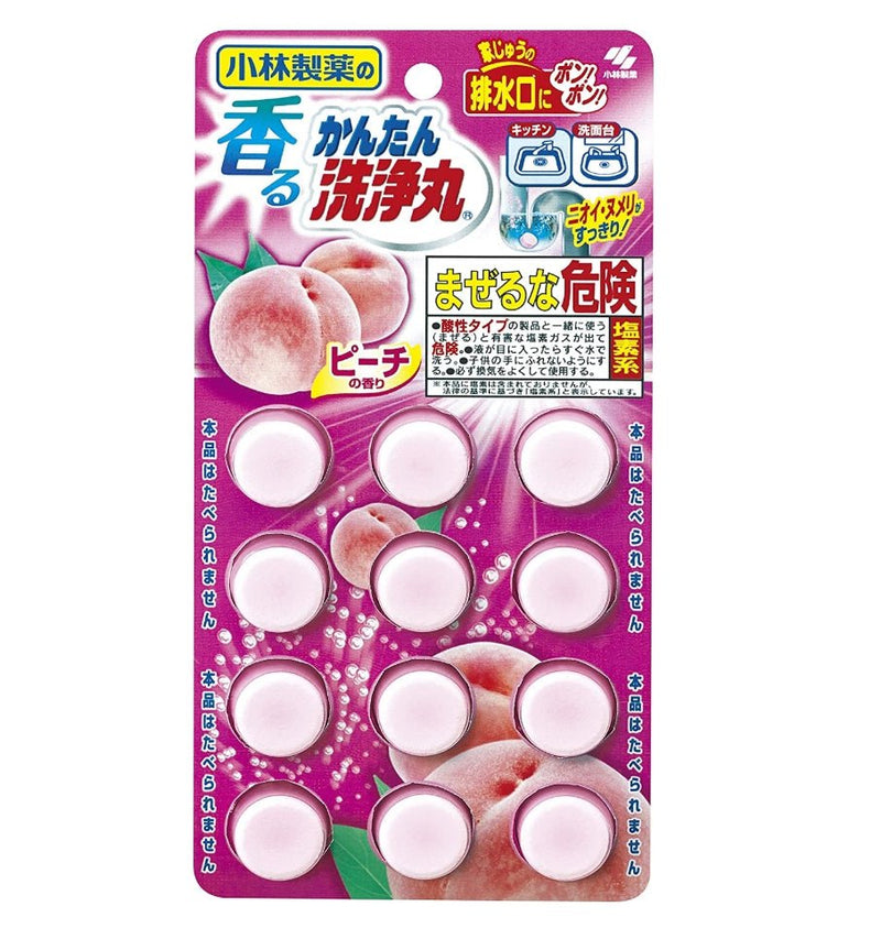 [6-PACK] KOBAYASHI Japan Drain Cleaning Tablet 12tablets Peach Scent Payday Deals