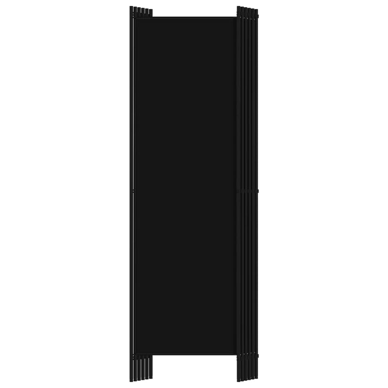 6-Panel Room Divider Black 300x180 cm Payday Deals