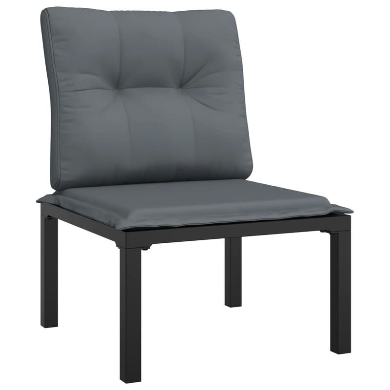 6 Piece Garden Lounge Set Black and Grey Poly Rattan Payday Deals