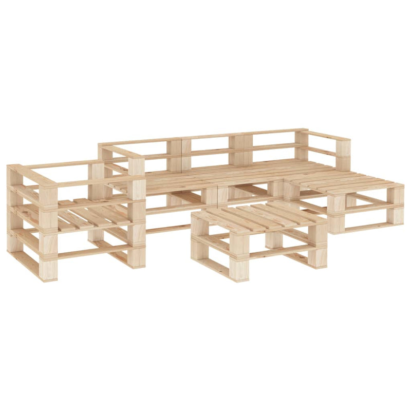 6 Piece Garden Lounge Set Pallets Wood Payday Deals