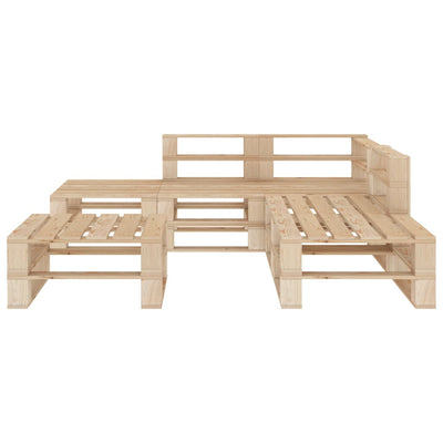 6 Piece Garden Lounge Set Pallets Wood Payday Deals