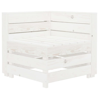 6 Piece Garden Lounge Set Pallets Wood White Payday Deals