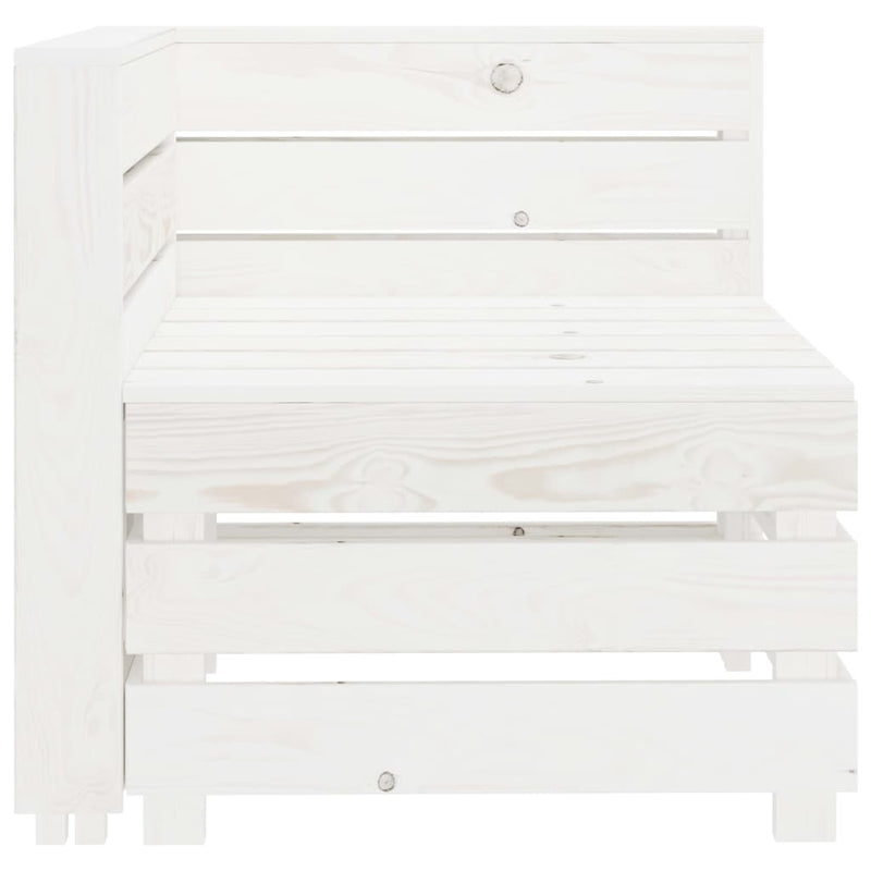 6 Piece Garden Lounge Set Pallets Wood White Payday Deals