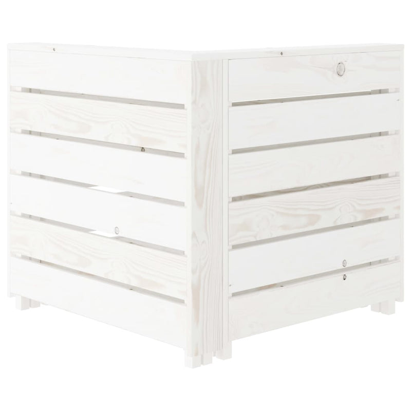 6 Piece Garden Lounge Set Pallets Wood White Payday Deals