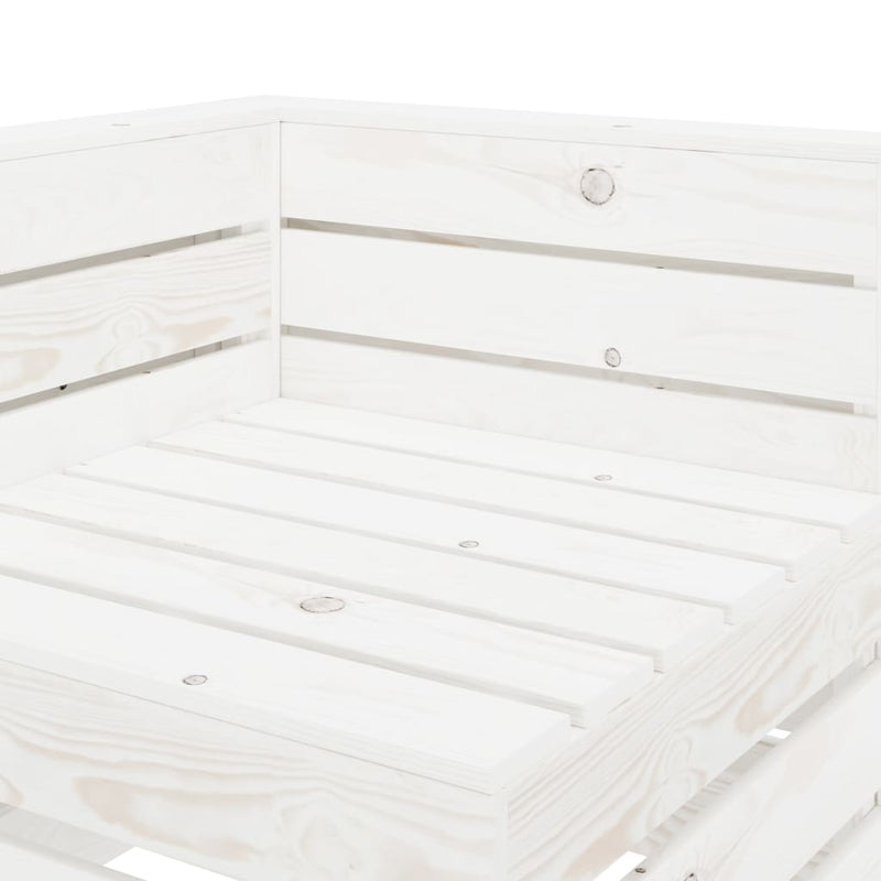 6 Piece Garden Lounge Set Pallets Wood White Payday Deals