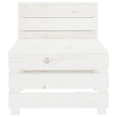 6 Piece Garden Lounge Set Pallets Wood White Payday Deals