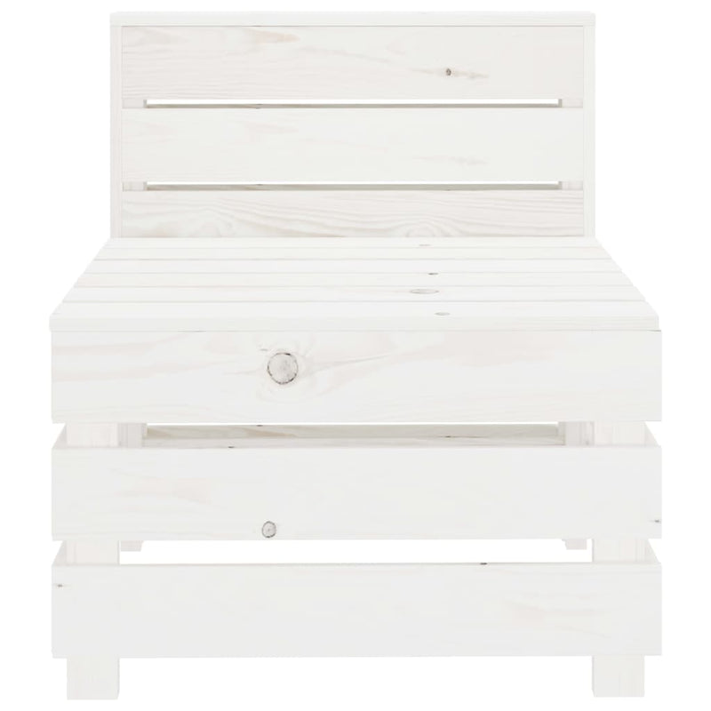 6 Piece Garden Lounge Set Pallets Wood White Payday Deals