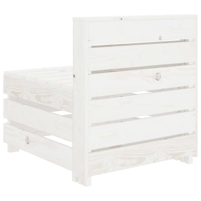 6 Piece Garden Lounge Set Pallets Wood White Payday Deals