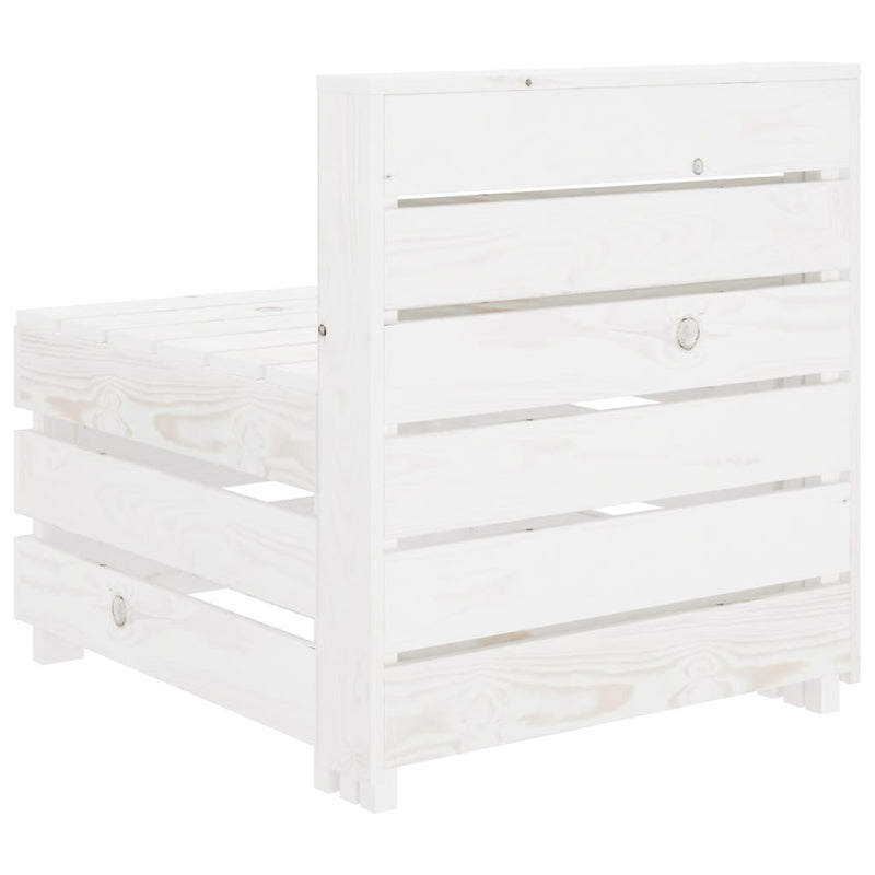 6 Piece Garden Lounge Set Pallets Wood White Payday Deals