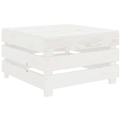 6 Piece Garden Lounge Set Pallets Wood White Payday Deals