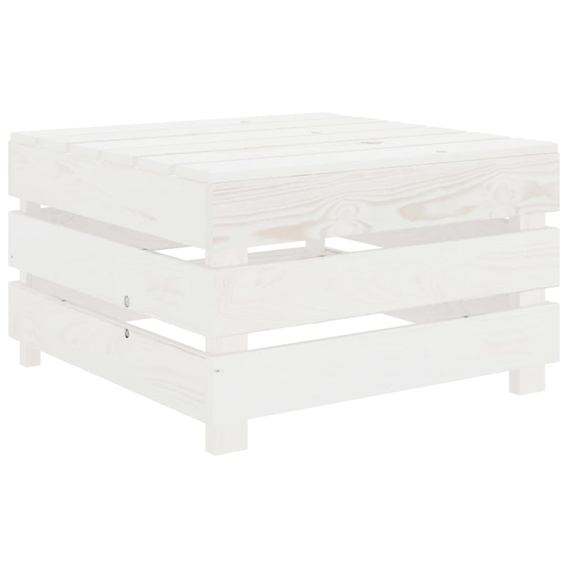 6 Piece Garden Lounge Set Pallets Wood White Payday Deals