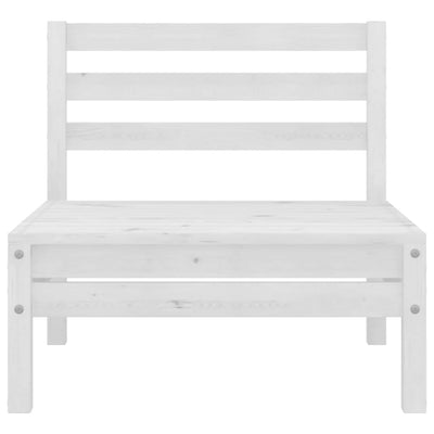 6 Piece Garden Lounge Set White Solid Pinewood Payday Deals