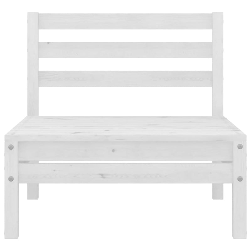 6 Piece Garden Lounge Set White Solid Pinewood Payday Deals