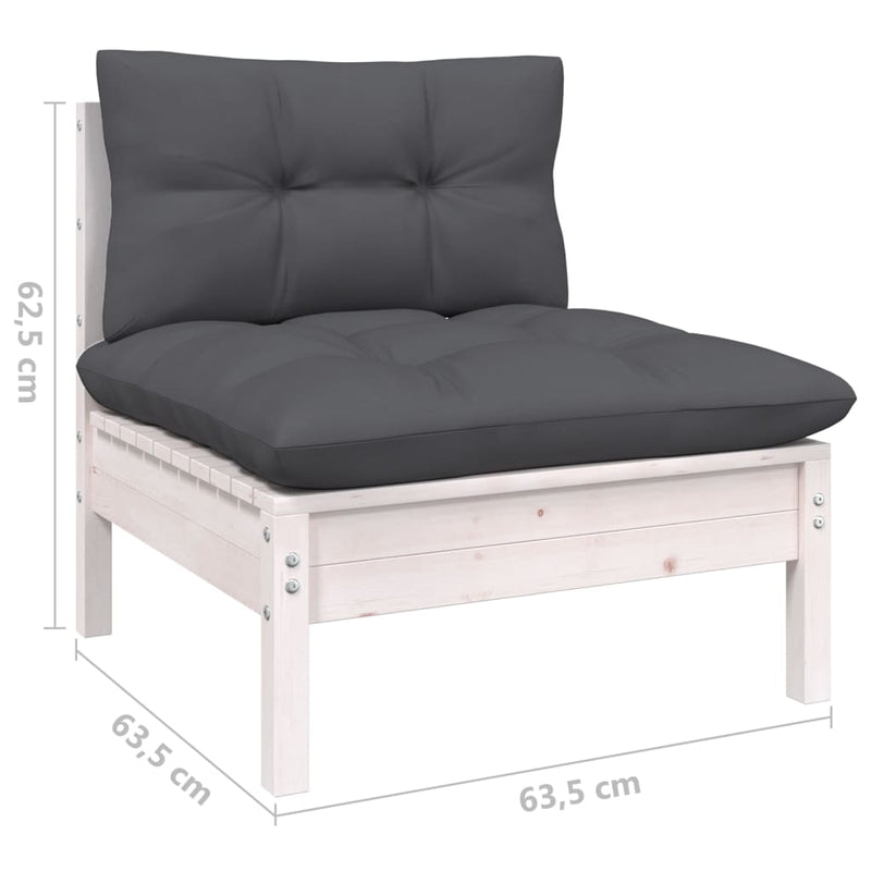 6 Piece Garden Lounge Set with Anthracite Cushions Pinewood Payday Deals