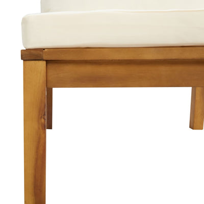 6 Piece Garden Lounge Set with Cream Cushion Solid Acacia Wood Payday Deals