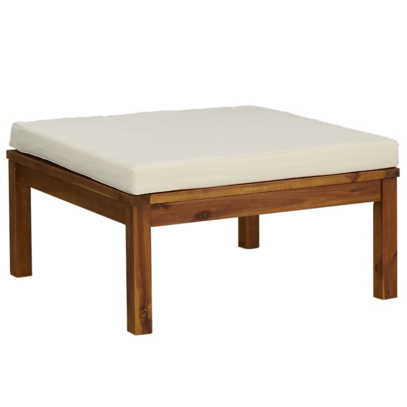 6 Piece Garden Lounge Set with Cream Cushion Solid Acacia Wood Payday Deals