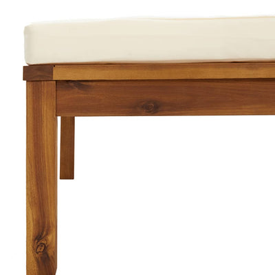 6 Piece Garden Lounge Set with Cream Cushion Solid Acacia Wood Payday Deals