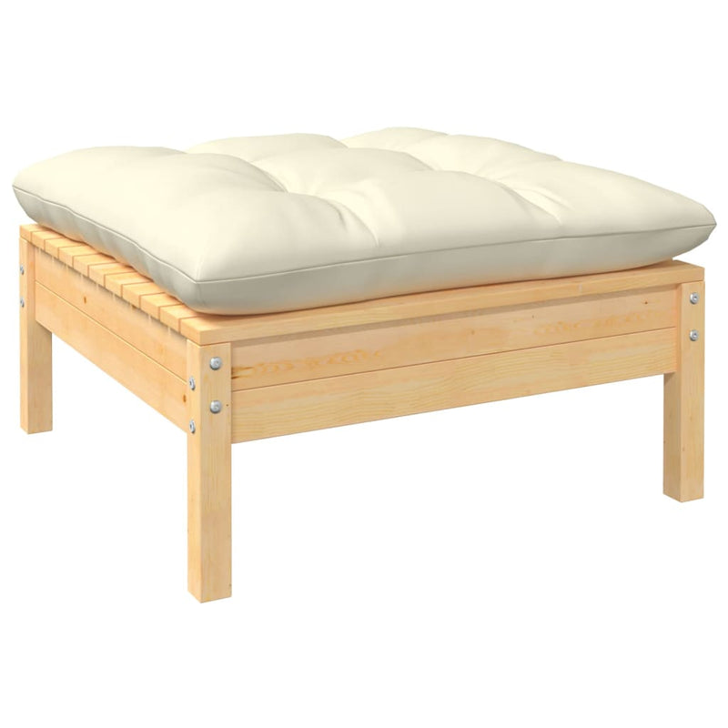 6 Piece Garden Lounge Set with Cream Cushions Pinewood Payday Deals