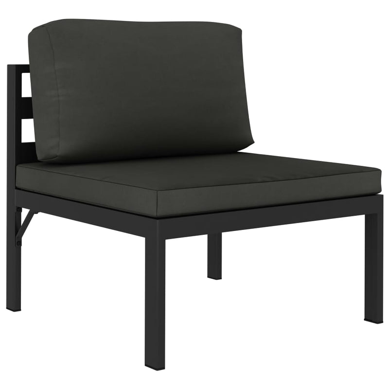 6 Piece Garden Lounge Set with Cushions Aluminium Anthracite Payday Deals