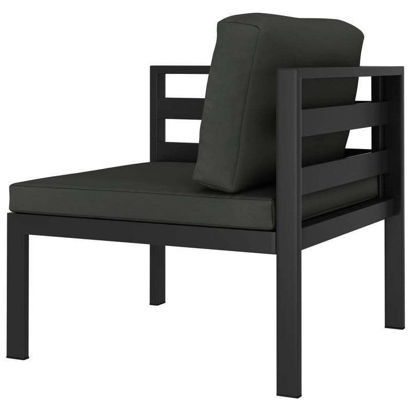 6 Piece Garden Lounge Set with Cushions Aluminium Anthracite Payday Deals