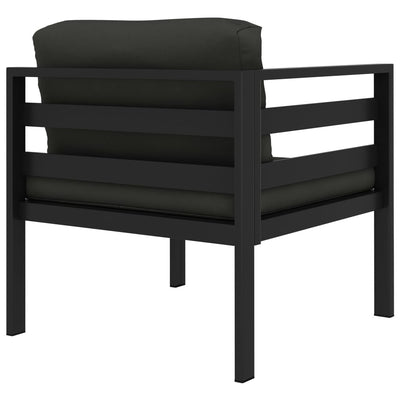 6 Piece Garden Lounge Set with Cushions Aluminium Anthracite Payday Deals