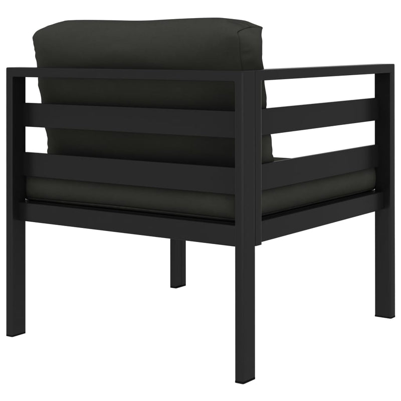 6 Piece Garden Lounge Set with Cushions Aluminium Anthracite Payday Deals